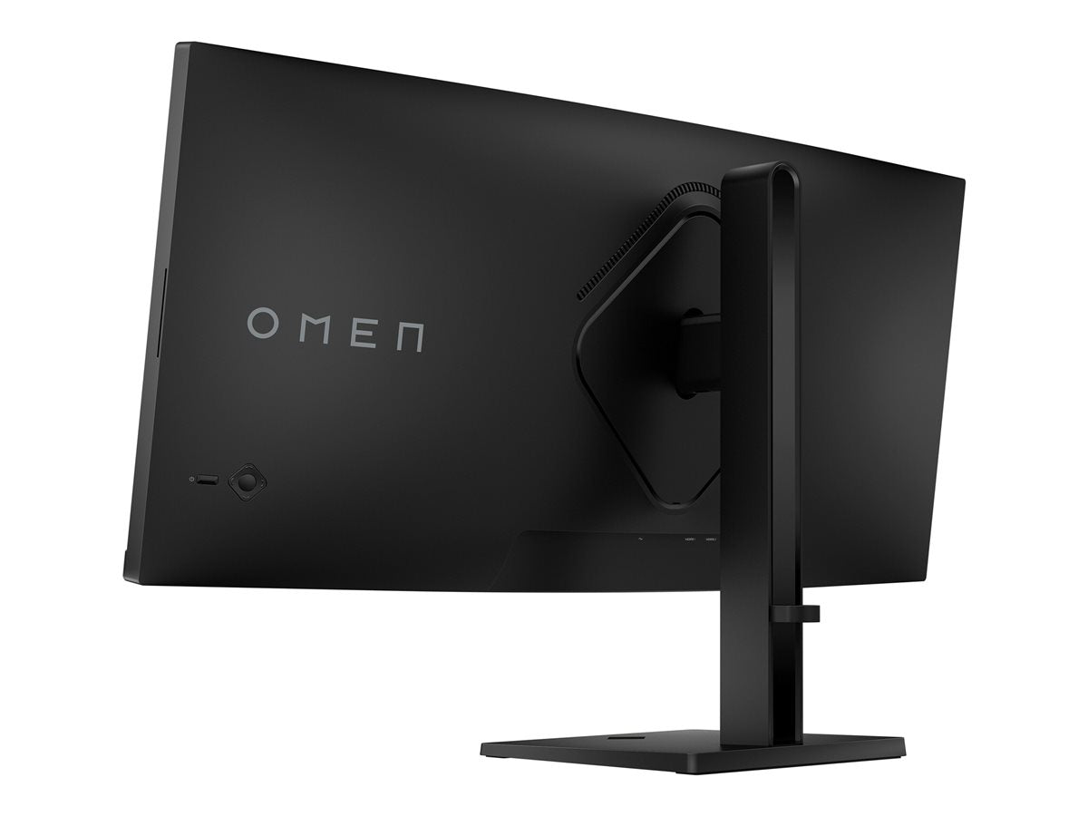OMEN by HP 34c - LED monitor - gaming - curved - 34" - 3440 x 1440 WQHD @ 180 Hz - VA - 400 cd/m² - 4000:1 - 1 ms - 2xHDMI, DisplayPort - speakers - black