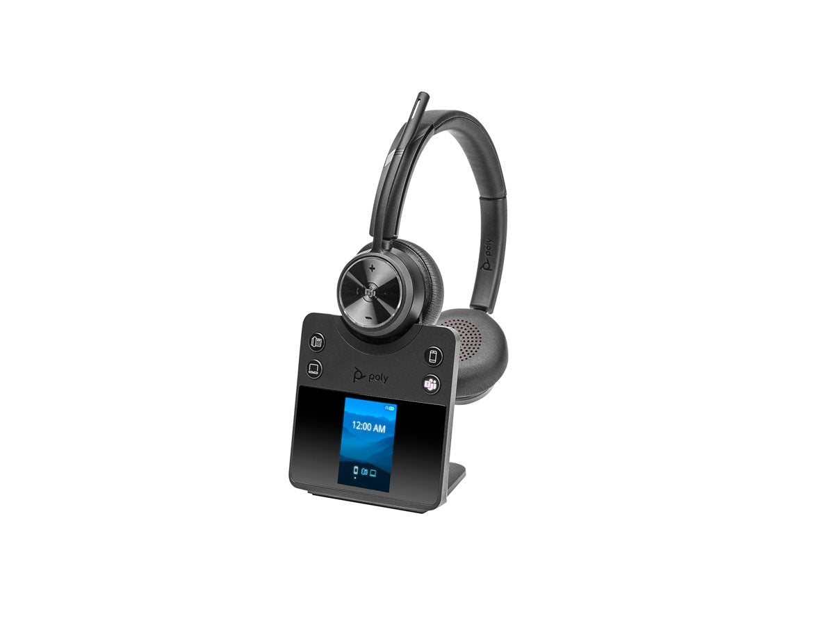 HP Poly Savi 7420 OFFICE - Savi 7400 series - headset - on-ear - DECT / Bluetooth - wireless - black