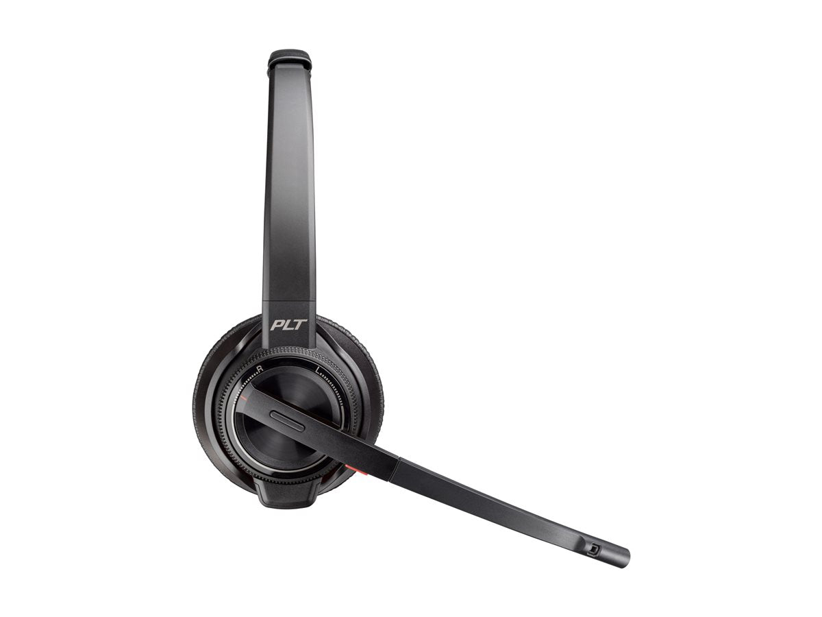 HP Poly Savi 8220 UC - Savi 8200 series - headset - on-ear - DECT - wireless - active noise canceling - black - Zoom Certified