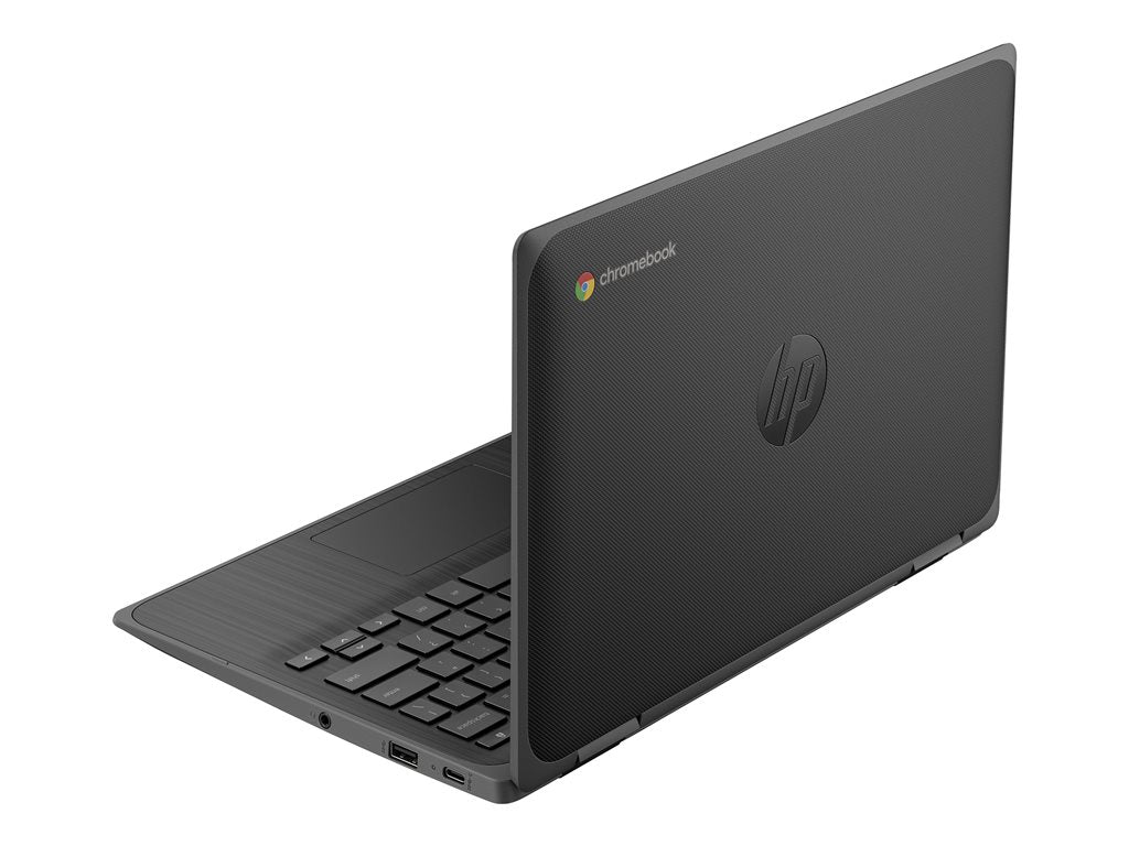 HP Fortis x360 11 G3 J Chromebook - Flip design - Intel Celeron - N5100 / up to 2.8 GHz - Chrome OS - UHD Graphics - 4 GB RAM - 32 GB eMMC - 11.6" IPS touchscreen 1366 x 768 (HD) - Wi-Fi 6 - jack black - kbd: US