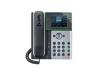 HP Poly Edge E320 - VoIP phone with caller ID/call waiting - 3-way call capability - SIP, SDP - black - GSA Trade Compliant - TAA Compliant