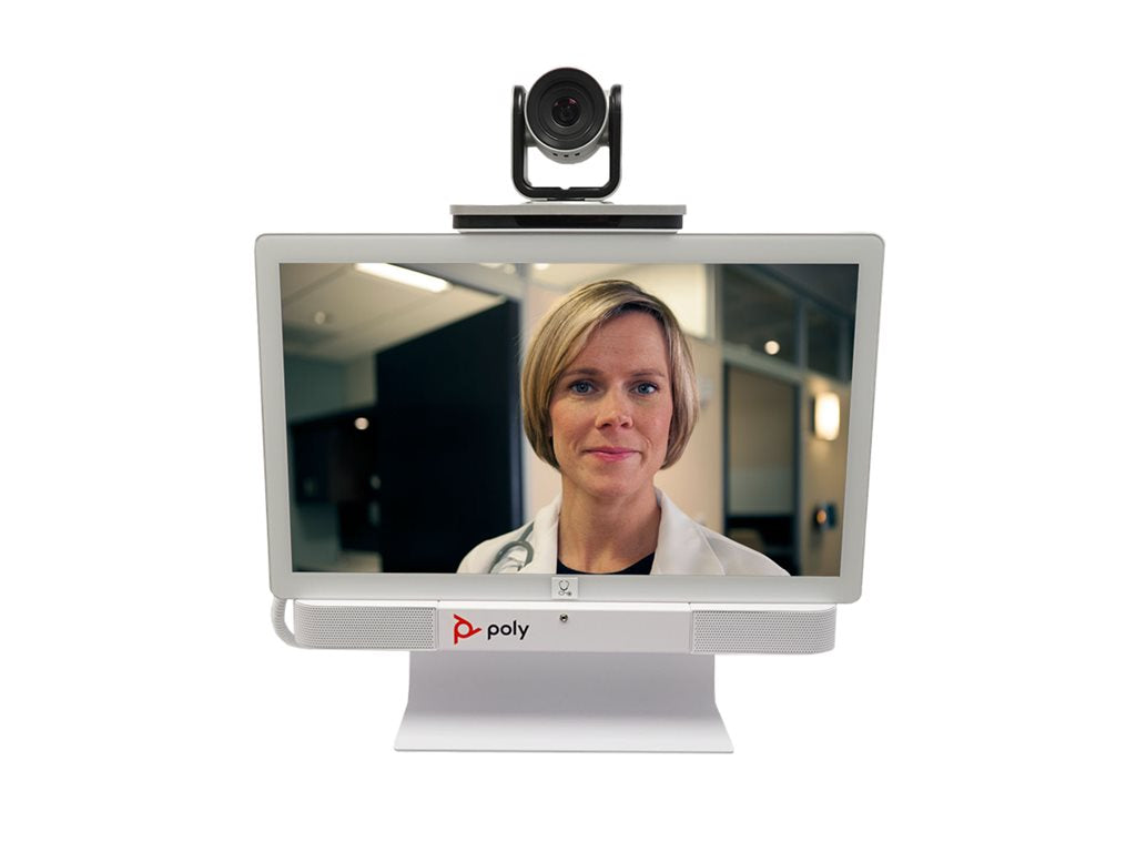 HP Poly Telehealth Station G7500 - G-Series - video conference system - white - with EagleEye IV-12x camera and 24 inch Touch Display plus Handheld Control - power adapter included