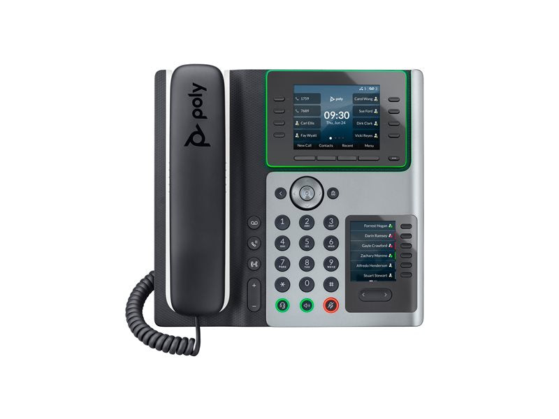 HP Poly Edge E400 - VoIP phone with caller ID/call waiting - 3-way call capability - SIP, SDP