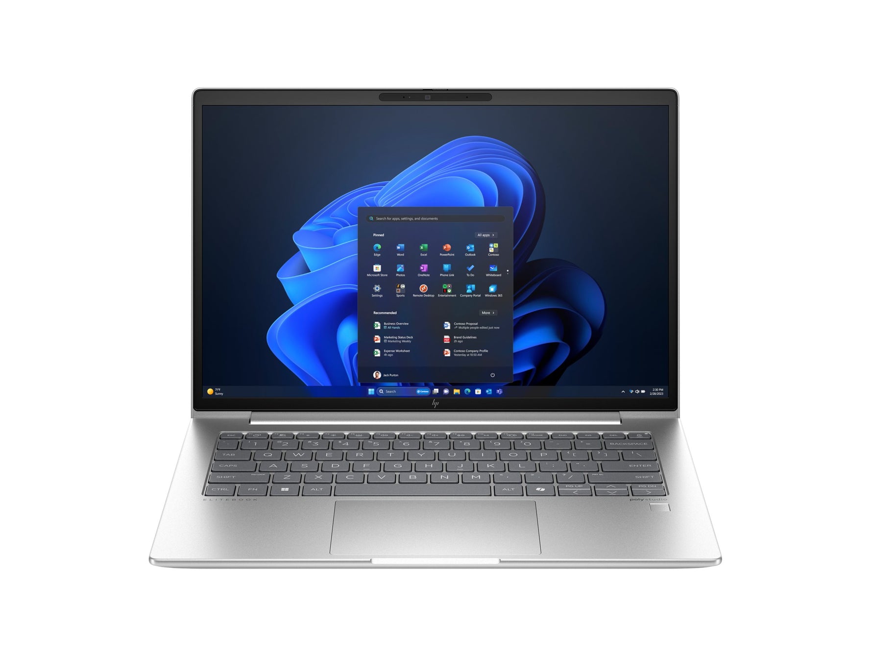 HP EliteBook 640 G11 Notebook - AI PC - Intel Core Ultra 5 - 125U / up to 4.3 GHz - Win 11 Pro - Intel Graphics - 32 GB RAM - 512 GB SSD NVMe - 14" IPS 1920 x 1200 - Gigabit Ethernet - Wi-Fi 6E, Bluetooth - pike silver - kbd: US - with HP Wolf Pro Securit