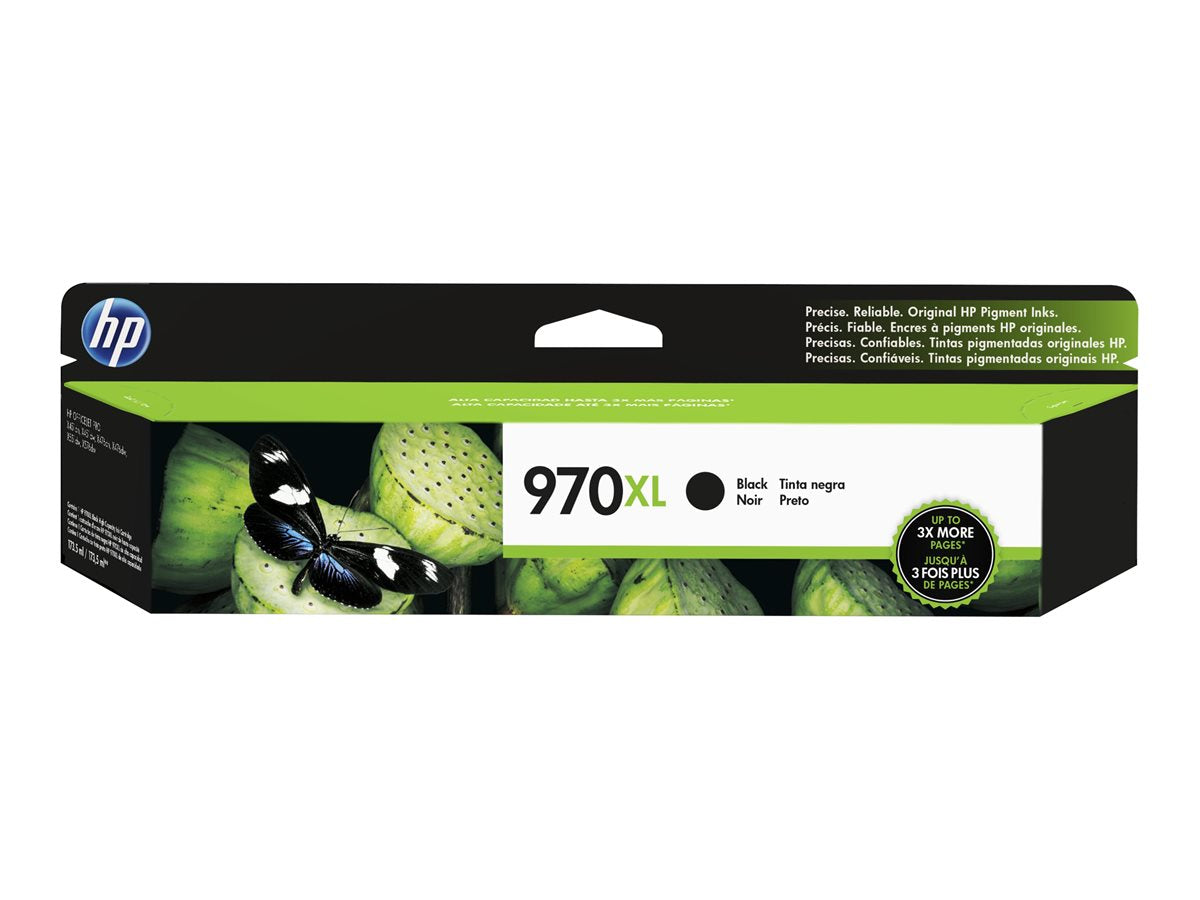 HP 970XL - 173.5 ml - High Yield - black - original - Officejet - ink cartridge - for Officejet Pro X451dn, X451dw, X476dn MFP, X476dw MFP, X551dw, X576dw MFP