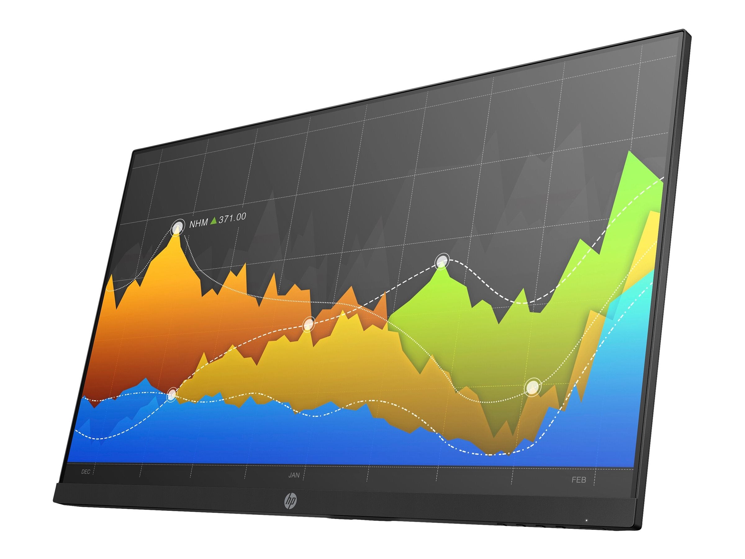 HP P274 - Without stand - LED monitor - 27" - 1920 x 1080 Full HD (1080p) @ 60 Hz - IPS - 250 cd/m² - 1000:1 - 5 ms - HDMI, VGA, DisplayPort - black
