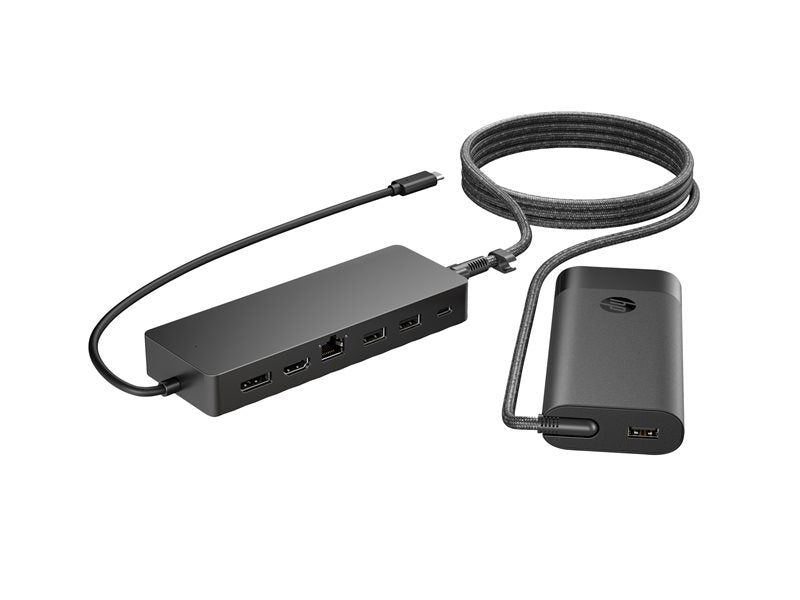 HP Universal - Docking station - USB-C - HDMI, DP - 10Mb LAN - with Laptop Charger - United States