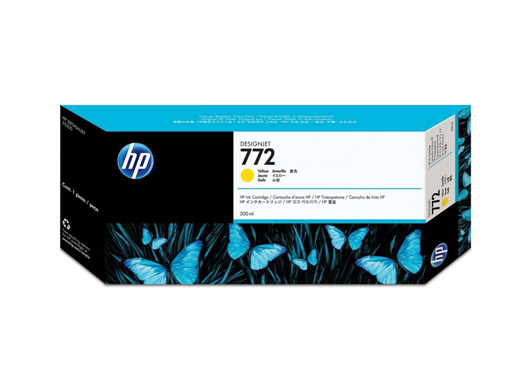 HP 772 - 300 ml - yellow - original - DesignJet - ink cartridge - for DesignJet HD Pro MFP, Z5200, Z5200 PostScript, Z5400 PostScript ePrinter