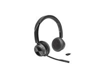 HP Poly Savi 7320 UC - Savi 7300 series - headset - on-ear - DECT - wireless - USB-A via DECT adapter - black