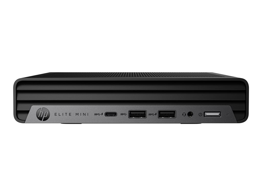 HP Elite 805 G8 - Mini desktop Ryzen 3 Pro 5350GE / up to 4.2 GHz - RAM 16 GB - SSD 256 GB - NVMe - Radeon Graphics - Gigabit Ethernet, Bluetooth 5.3, IEEE 802.11ax (Wi-Fi 6) - Win 11 Pro - monitor: none - keyboard: US - jack black