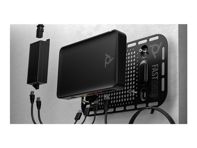 HP Poly Studio G62 - Without power cord - video conferencing system - Certified for Microsoft Teams, Certified for Poly Video - black - TAA Compliant - with PoE+ Adapter - power adapter included