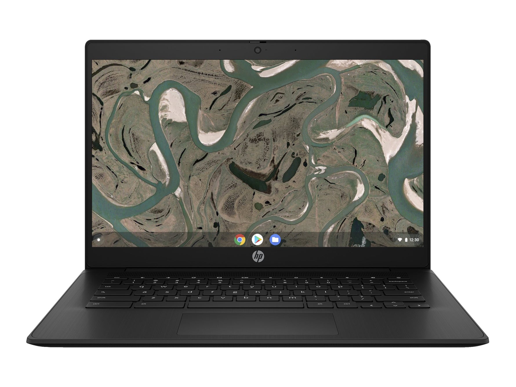 HP Chromebook 14 G7 - Intel Celeron - N4500 / up to 2.8 GHz - Chrome OS - UHD Graphics - 4 GB RAM - 32 GB eMMC - 14" IPS 1366 x 768 (HD) - Wi-Fi 6 - jet black - kbd: US