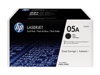 HP 05A - 2-pack - black - original - LaserJet - toner cartridge (CE505D) - for LaserJet P2055