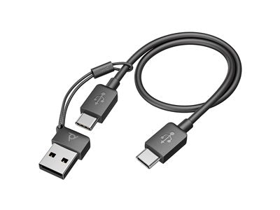 HP Poly Voyager Focus 2 - Headset - on-ear - Bluetooth - wireless - active noise canceling - USB-C via Bluetooth adapter - black - TAA Compliant - Zoom Certified