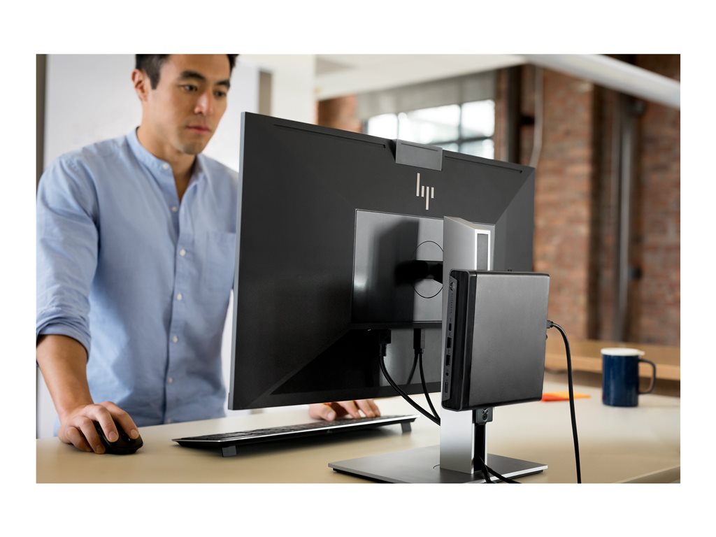 HP EliteDesk 800 G6 - Mini desktop Core i5 10500T / up to 3.8 GHz - RAM 16 GB - SSD 256 GB - NVMe, TLC - UHD Graphics 630 - Gigabit Ethernet, IEEE 802.11ax (Wi-Fi 6) - Win 11 Pro - monitor: none - keyboard: US