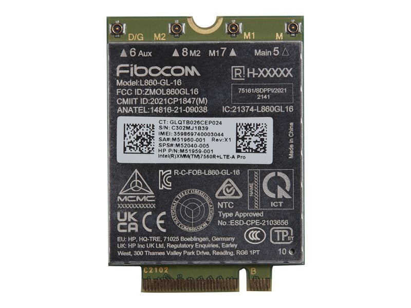 HP XMM 7560 R+ - Wireless cellular modem - 4G LTE Advanced Pro - M.2 Card - 978 Mbps - for Elite Mobile Thin Client mt645 G7